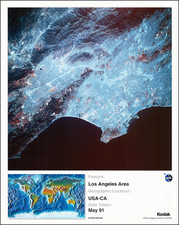 Los Angeles Map By NASA / Kodak