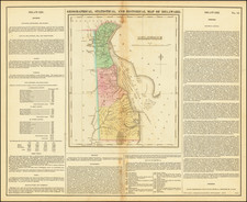 Geographical, Historical and Statistical Map of Delaware By Henry Charles Carey  &  Isaac Lea