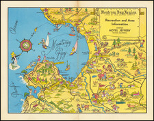 Pictorial Maps and Other California Cities Map By John Courtney Sandefur