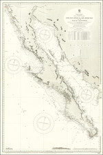 Baja California and California Map By British Admiralty