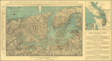 Washington and Canada Map By Puget Sound Navigation Company