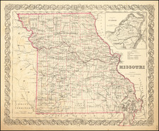 Missouri Map By Joseph Hutchins Colton