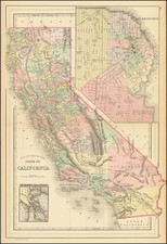 California Map By Samuel Augustus Mitchell Jr.