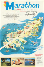 Florida and Pictorial Maps Map By Marathon Chamber of Commerce