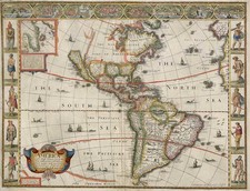 South America and America Map By John Speed