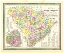 South Carolina Map By Thomas, Cowperthwait & Co.