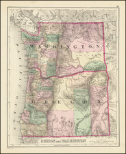 Oregon and Washington Map By OW Gray