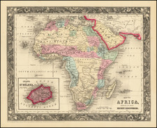 Africa Map By Samuel Augustus Mitchell Jr.