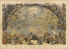 World and Pictorial Maps Map By MM Scott / Daniel Vierge / Fortune Louis Meaulle