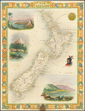 New Zealand Map By John Tallis