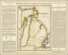 Michigan Map By Henry Charles Carey  &  Isaac Lea