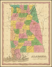 Alabama Map By Anthony Finley