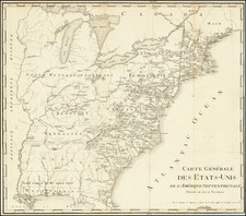 United States Map By Francois A.F. La Rochefoucault-Liancourt