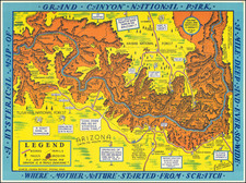 Southwest, Arizona, Nevada and Pictorial Maps Map By Lindgren Brothers