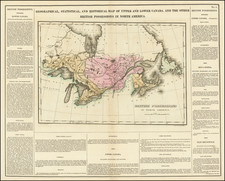 Geographical, Statistical and Historical Map of Upper and Lower Canada, and The Other British Possessions In North America By Henry Charles Carey  &  Isaac Lea