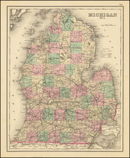 Michigan Map By R. Gray