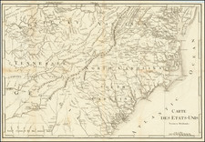 Kentucky, Tennessee, Virginia, Georgia, North Carolina and South Carolina Map By Francois A.F. La Rochefoucault-Liancourt