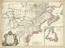 Mid-Atlantic, Midwest, Michigan and Canada Map By Didier Robert de Vaugondy