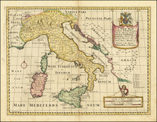A New Map of Antient Italy, together with the Adjoying Islands of Sicily, Sardinia, and Corsica, Shewing their Present General Divisions. . .