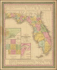Map of Florida By Thomas, Cowperthwait & Co.