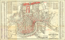 New Orleans Map By A.H. Guillot  &  L. J. Adam