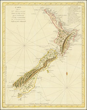 New Zealand Map By James Cook