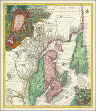 Partie Orientale de la Nouvelle France ou du Canada avec L'Isle de Terre-Neuve et de Nouvelle Escosse Acadie et Nouv. Angleterre avec Fleuve de St. Laurence . . . By 