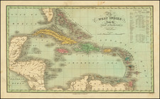 Caribbean Map By Anthony Finley