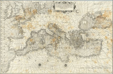 Europe and Mediterranean Map By Antonio Lafreri