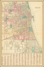 Illinois and Chicago Map By Samuel Augustus Mitchell Jr.