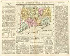 Connecticut Map By Henry Charles Carey  &  Isaac Lea