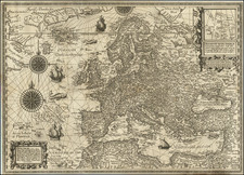 Europe Map By Petrus Plancius / Cornelis Claesz