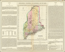 Maine Map By Henry Charles Carey  &  Isaac Lea