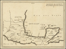 Mexico Map By Antonio de Herrera y Tordesillas