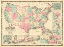 United States and Idaho Map By Alvin Jewett Johnson  &  Benjamin P Ward