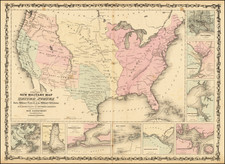 United States and Civil War Map By Alvin Jewett Johnson  &  Ross C. Browning