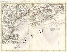 New England and Canada Map By Antonio Zatta