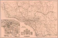 California and Los Angeles Map By Parker Map Company