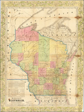 Wisconsin Map By Rufus Blanchard / Charles Morse