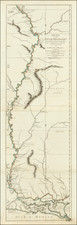 South, Louisiana, Mississippi, Arkansas, Kentucky, Tennessee, Midwest, Illinois and Missouri Map By Robert Sayer / Lieutenant John Ross