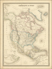 North America Map By J. Andriveau-Goujon