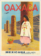 Mexico and Travel Posters Map By Mexicana de Aviación