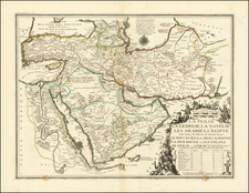 Central Asia & Caucasus, Middle East, Arabian Peninsula, Persia & Iraq and Turkey & Asia Minor Map By Nicolas de Fer / Guillaume Danet