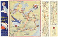 United States Map By Pennsylvania-Central Airlines / Rand McNally & Company