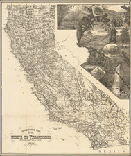 California Map By H.S. Crocker & Co.