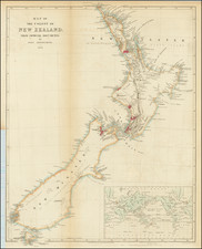 New Zealand Map By John Arrowsmith