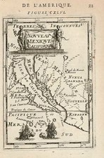 Mexico, Baja California and California Map By Alain Manesson Mallet