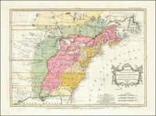 United States, North America and Canada Map By Thomas Kitchin / Jean Palairet