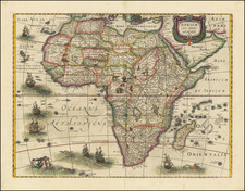 Africa Map By Henricus Hondius