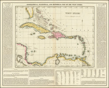 Caribbean Map By Henry Charles Carey  &  Isaac Lea